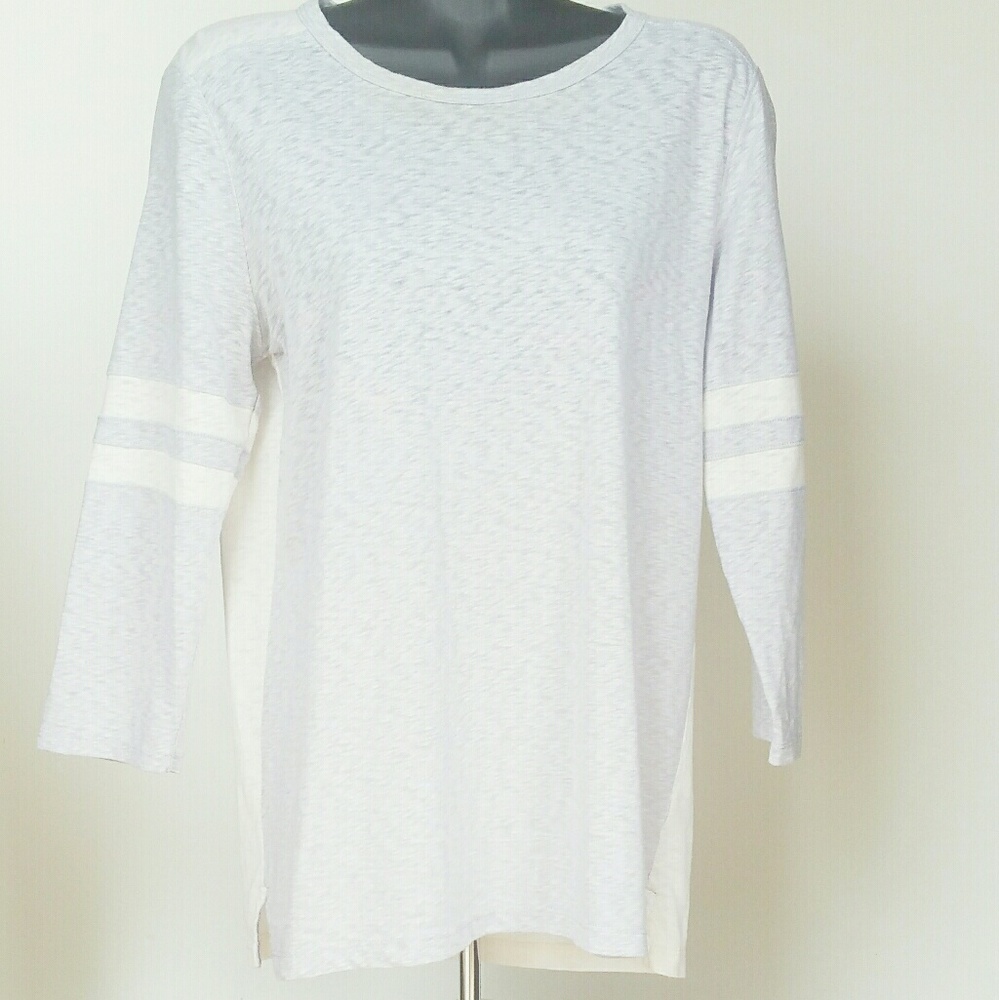 J.Crew Factory Sketched Cotton Color-Block T-Shirt - image 1